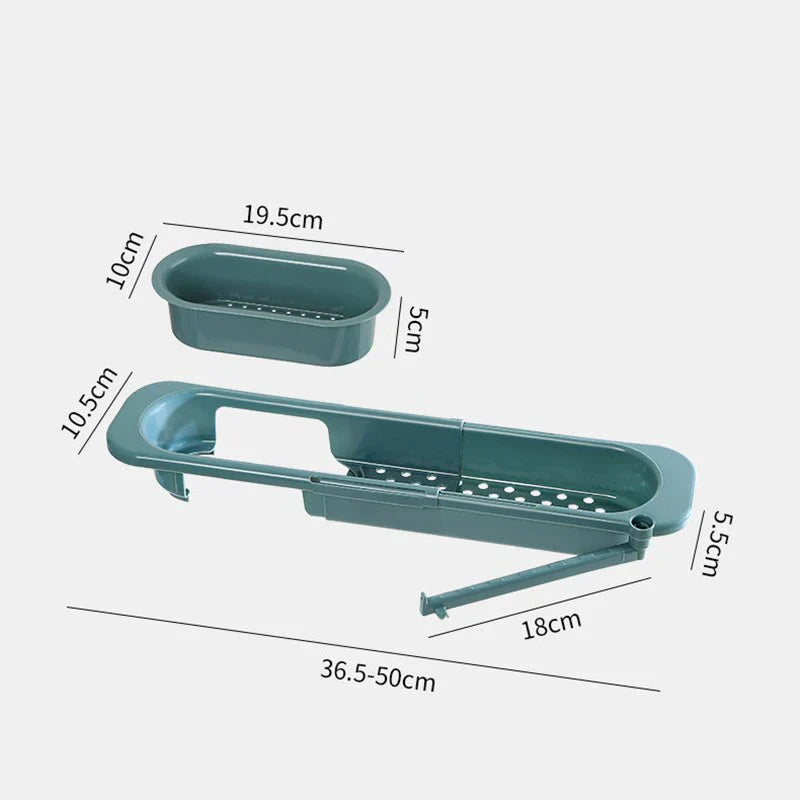 Orgnivo Adjustable Sink Organizer | Telescopic Function | For Sponges & Cloths | Ventilated & Hygienic