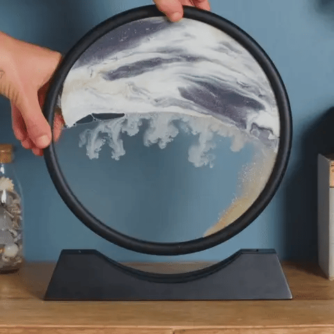 Royaleva Moving Sand Art Sculpture - LED Calming Desk Decoration