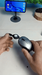 Portable USB Type C Retractable Mouse