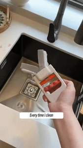 Mini Sponge Mop with Replaceable Head and One-Handed Squeeze Handle