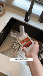 Mini Sponge Mop with Replaceable Head and One-Handed Squeeze Handle
