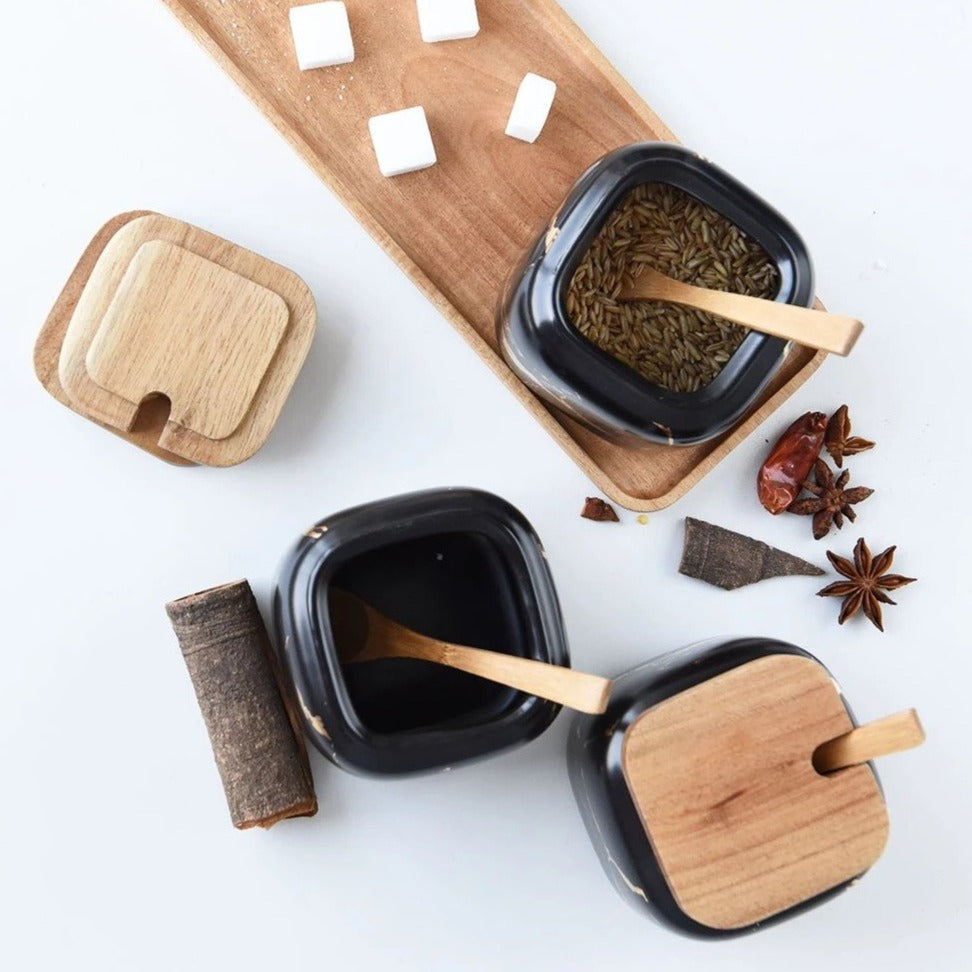Stylish spice storage with an artistic touch