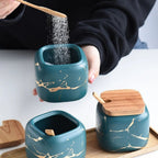 Stylish spice storage with an artistic touch