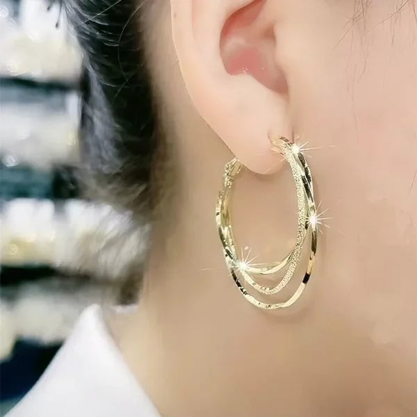 Multi-layered hoop earrings