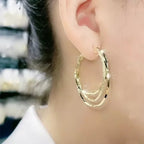Multi-layered hoop earrings