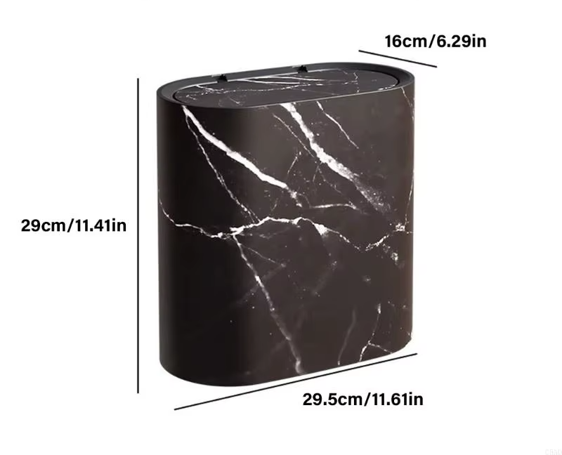 EcoHide Compact Trash Can with Hidden Lid