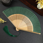 Hand fan made of bamboo silk