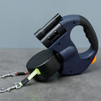 double lead with LED & bag dispenser for stress-free walks