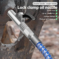 Powerful lock on grease connections with spring flex lines