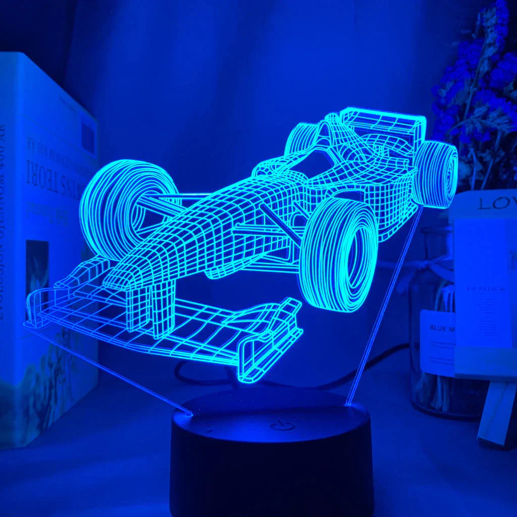 Formula-1-3D-Illusion lamp with color mode