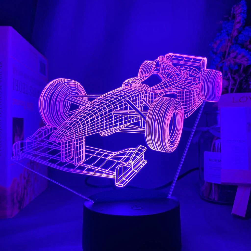 Formula-1-3D-Illusion lamp with color mode