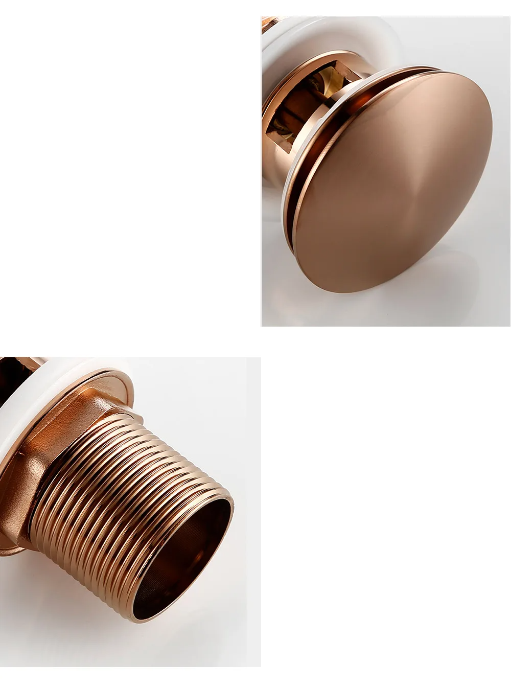 Bagnolux Rose Gold Sink Drain Valve