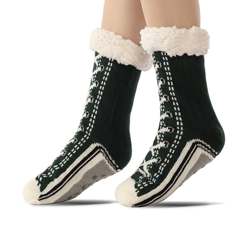 Ultra-thick Cashmere Slippers Socks S