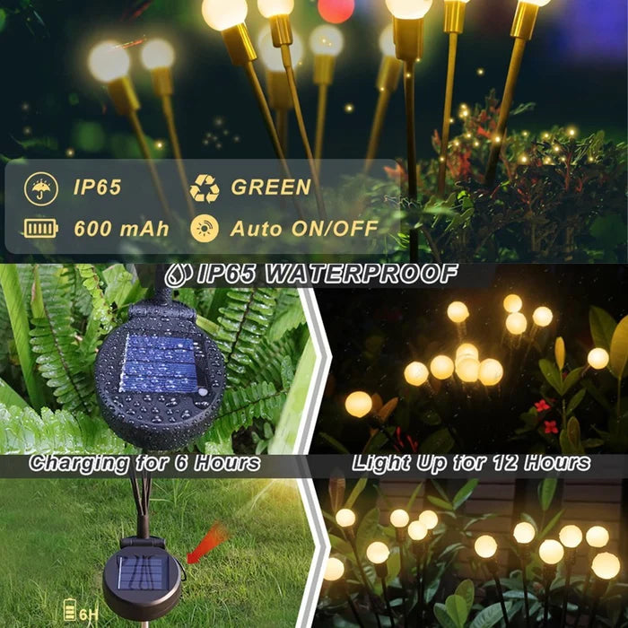 Solar-powered Firefly Garden Light
