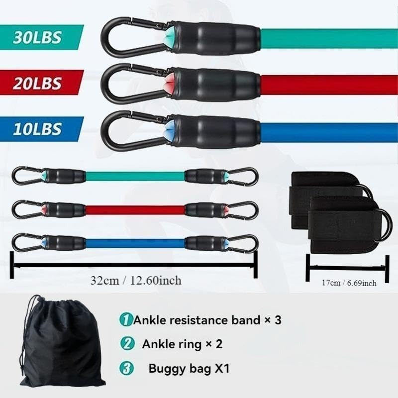 5-Pack Ankle Resistance Band Set