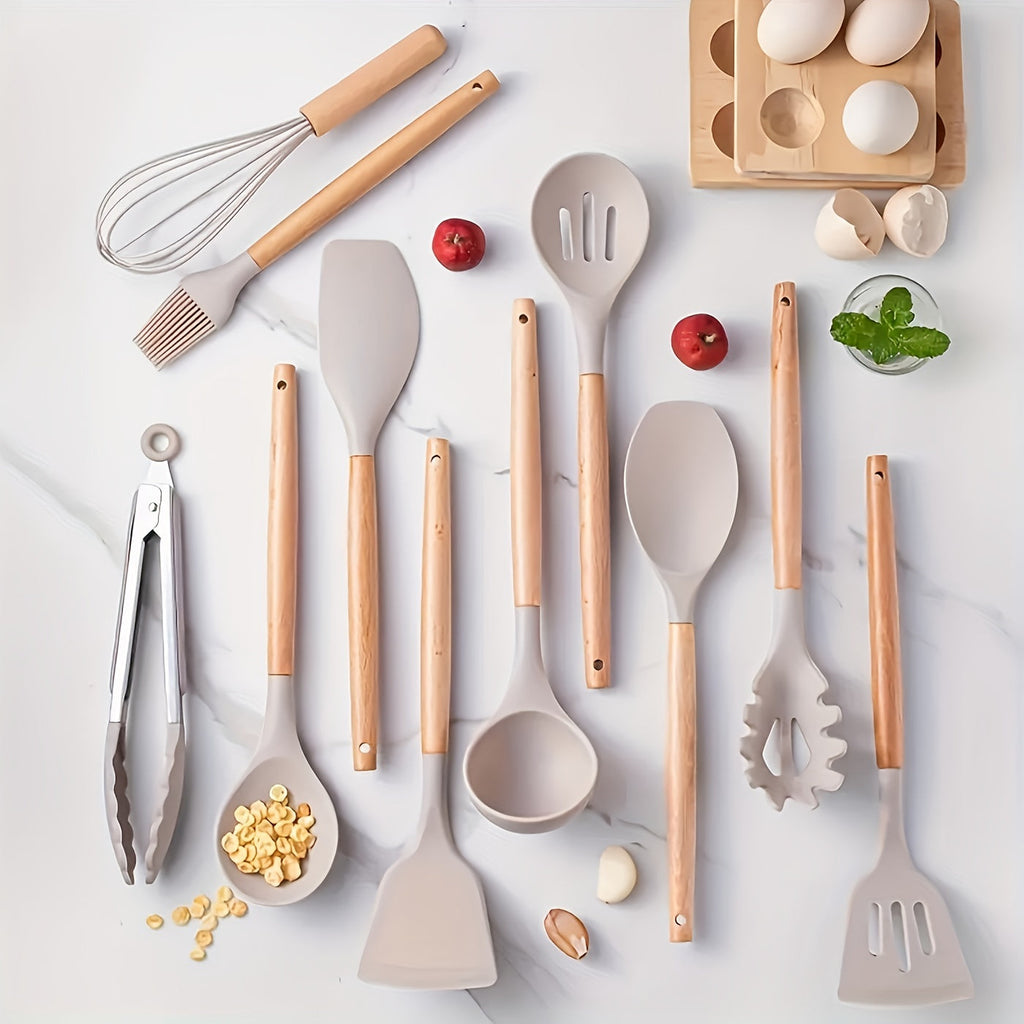 Kitchen tool set – silicone – non-stick coated – heat resistant