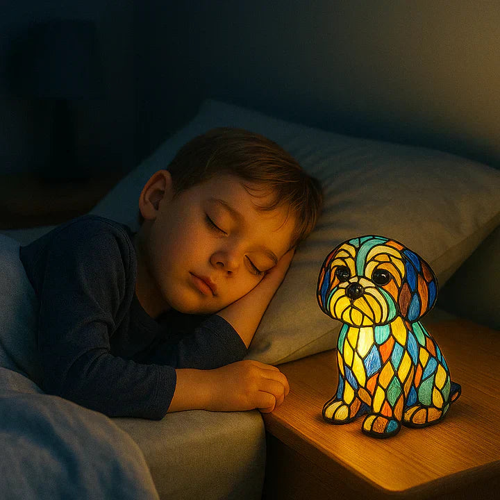 Lumidog Handmade Illuminating Dog Lamp – Ambient Lighting and Gift
