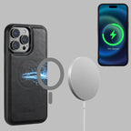 LuxCase Leather Phone Case with Card Slot and Stand – Suitable for iPhone