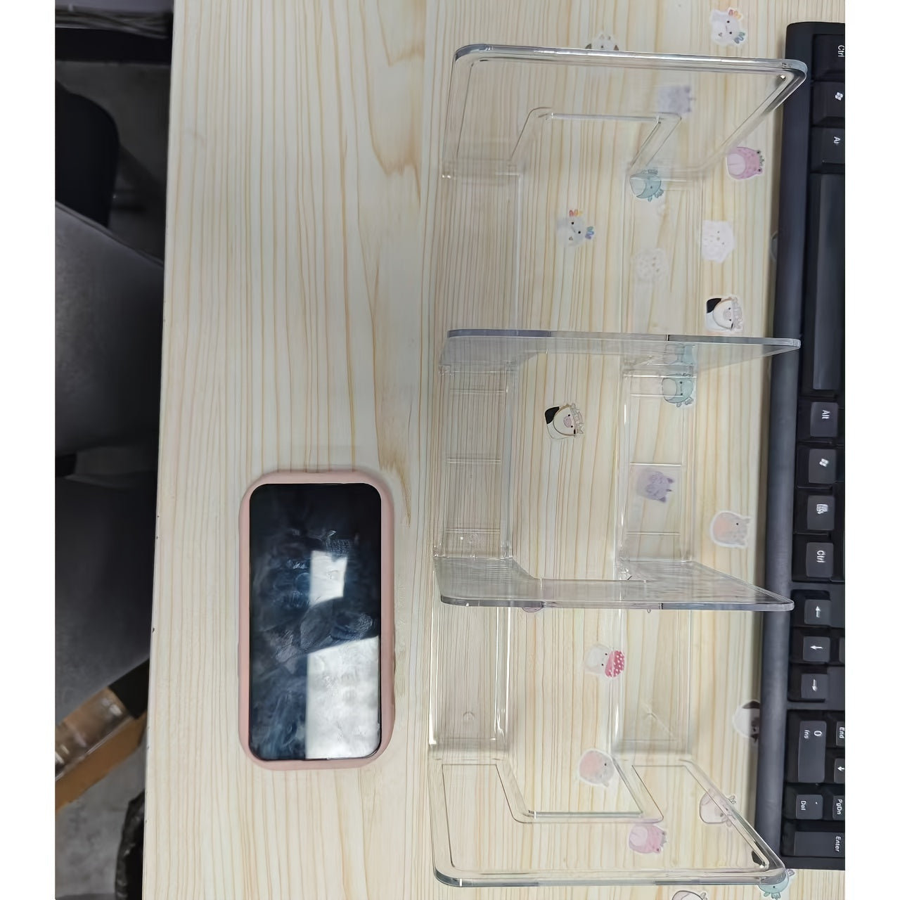 Three-Tier Bag Organizer Made from Clear ABS Plastic