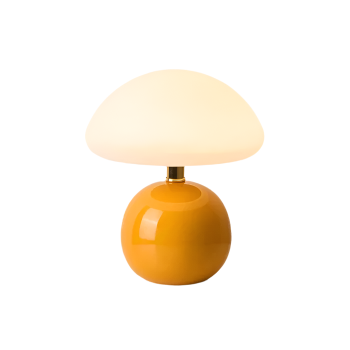 Cream Mushroom Lamp - French Vintage Lamp