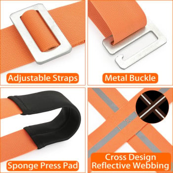 Adjustable Moving Straps with 2.7 m Auxiliary Belts and Metal Buckles