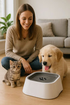 Water Bowl with Anti-Spill Function & Floating Disc