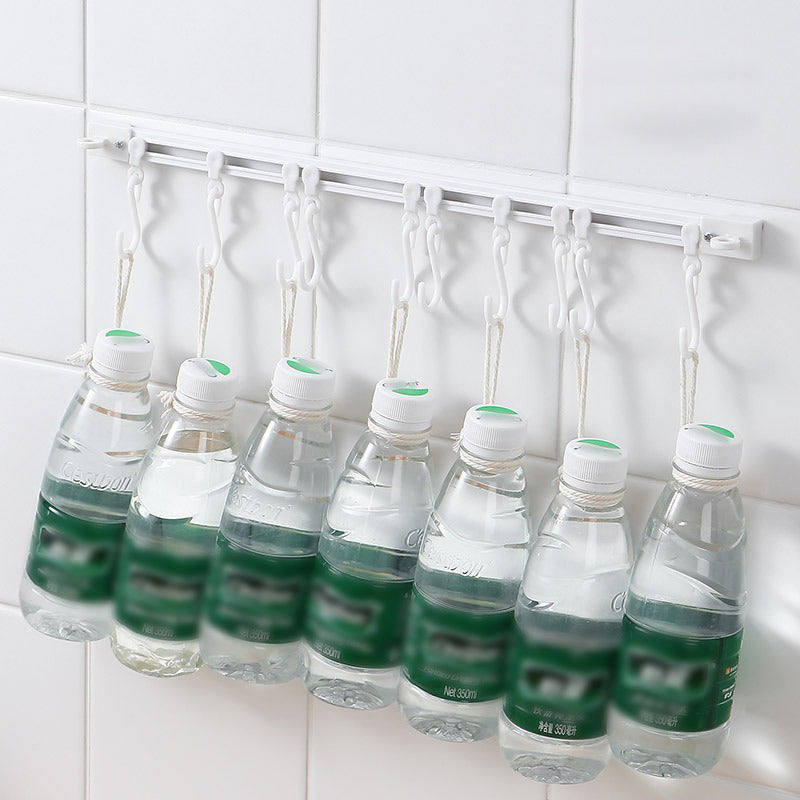 Sliding hooks that can be pushed without drilling
