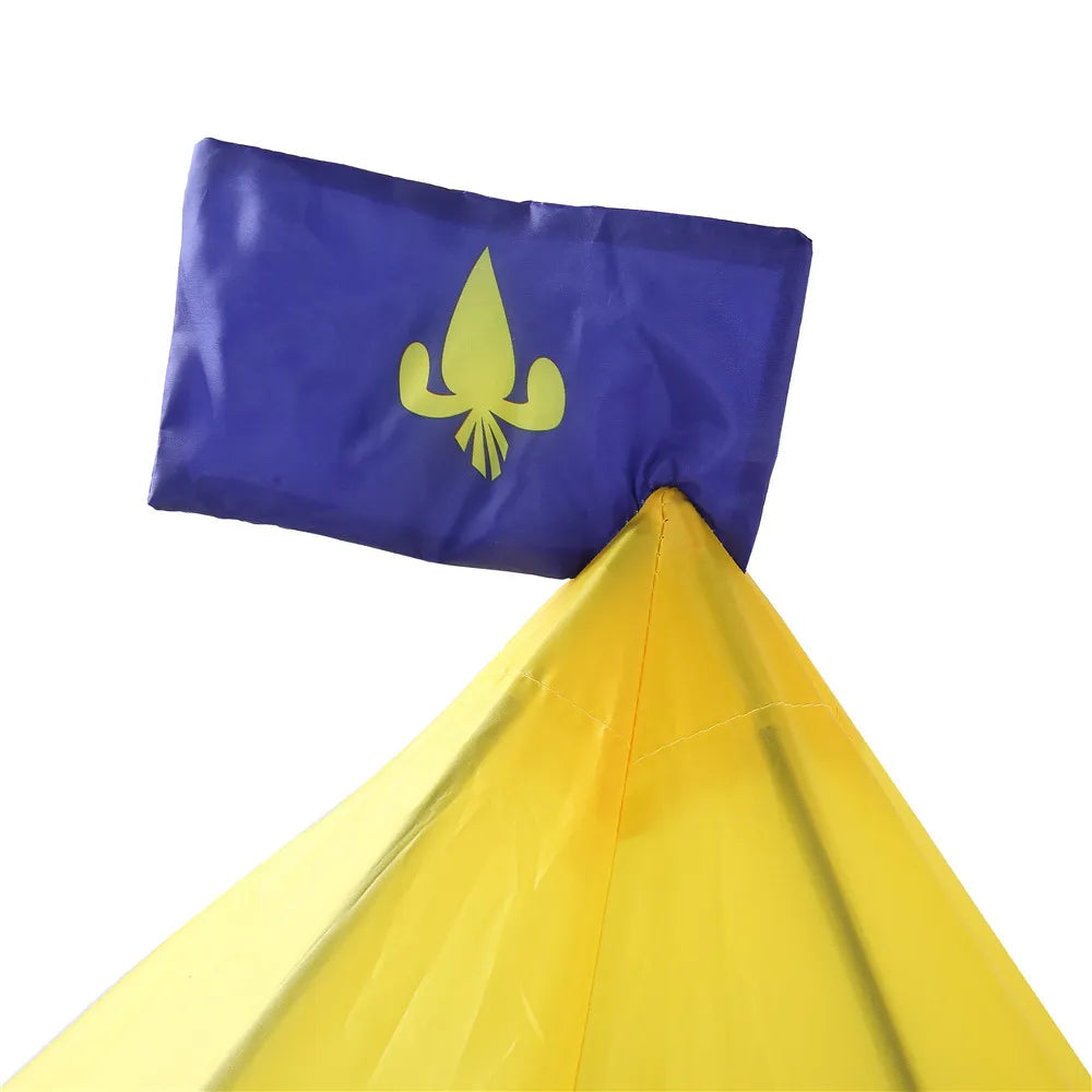 Knight play tent for children with castle design and carrying bag