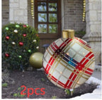 Inflatable Christmas Ball Outdoor Decoration 60cm – Weather Resistant PVC Christmas Decoration