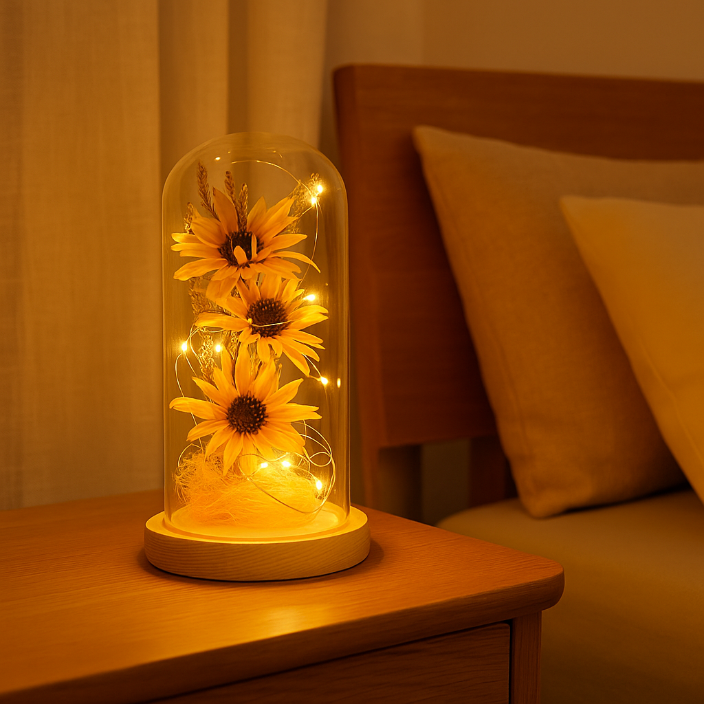 ShineBloom - Comfortable sunflower lamp that illuminates and calms every room.