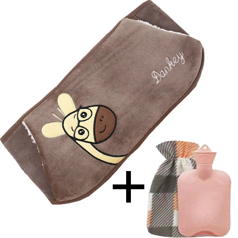WarmCush – Reusable Plush Hot Water Bottle with Hip Cushion
