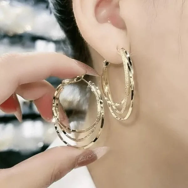 Multi-layered hoop earrings