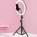 10-Inch LED Ring Light with Adjustable Stand and Phone Holder - Ideal for Makeup, Photography, and Vlogging