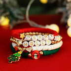 Christmas Polymer Clay Color Bracelet set Xmas gift idea