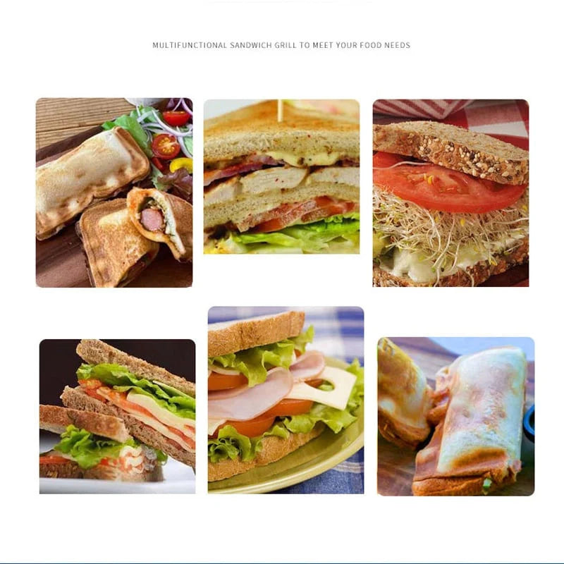 Double-sided sandwich pan – Non-stick aluminum breakfast roaster