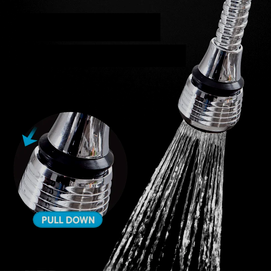 AquaFlex Steel – Stainless Steel Faucet Extension with 360° Rotation & Water Saving Function