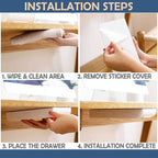 Storage drawer under the table without perforation