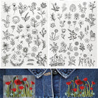 Stick flower pattern — Water-soluble designs for crafts