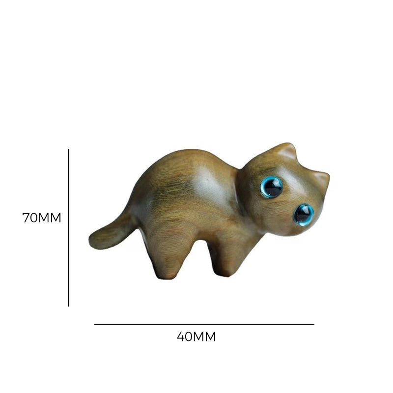 Sandalwood handmade wooden cat
