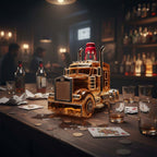 Truck Shape Glass Whiskey Bottle