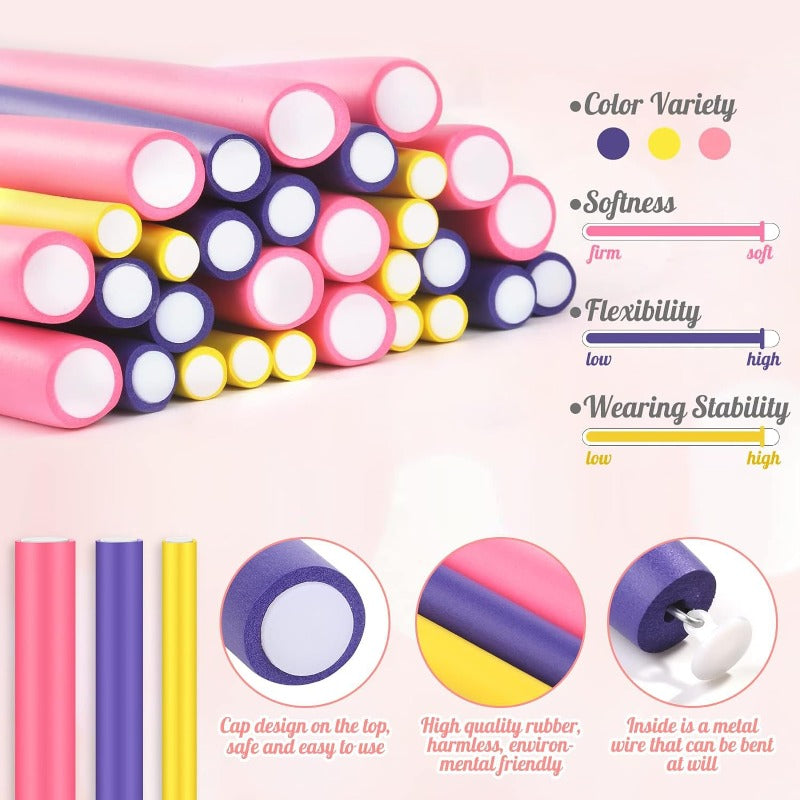 No-Heat Curling Rods Set