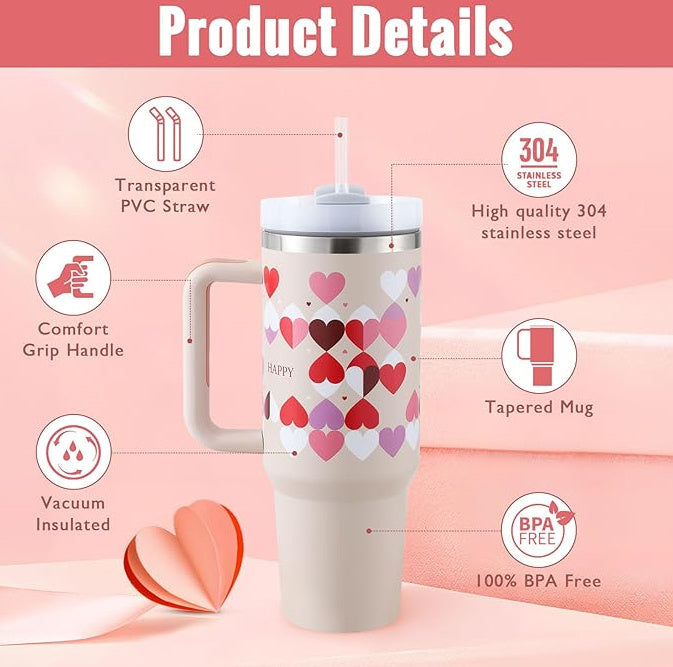 Insulating Mug with Handle and Straw - ChillMate