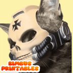 Cat Skull Helmet — Lightweight Sci-Fi Pet Armor for Cosplay