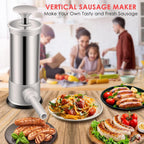 Sausage filler with 4 different size filling tubes