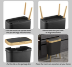 GoldenSlim Modern Trash Can with Lid