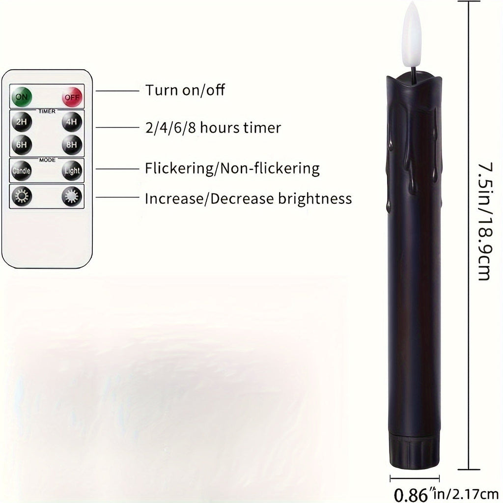 FlickerGlow - Realistic Flame-free LED Candles with Remote Control