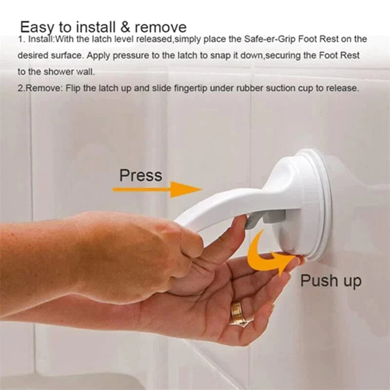 Suction Cup Footrest – More safety when shaving in the shower