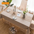 Waterproof Oil-resistant Rectangular Tablecloth Cotton Linen Wrinkle-resistant Tablecloth for Kitchen Dining Room Buffet Party