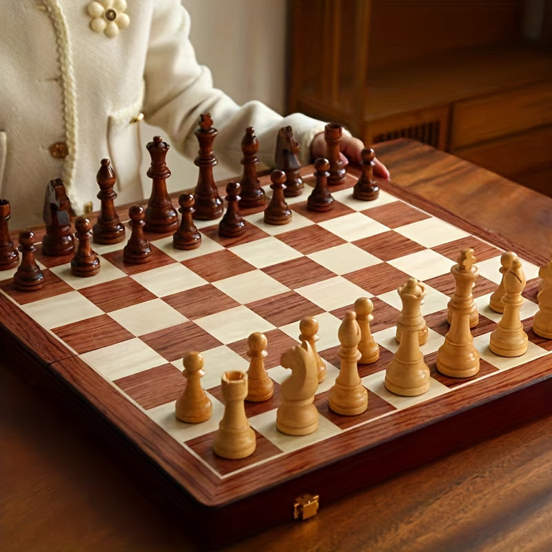 Chesstra Chess Set made of Wood – Handmade, foldable with luxurious finish