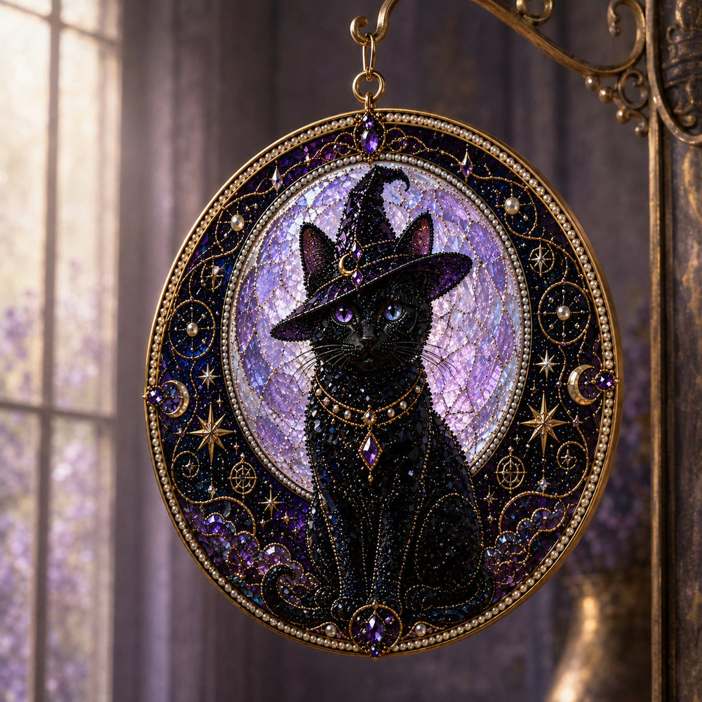 DIY Celestial Black Cat Window Hanging Kit